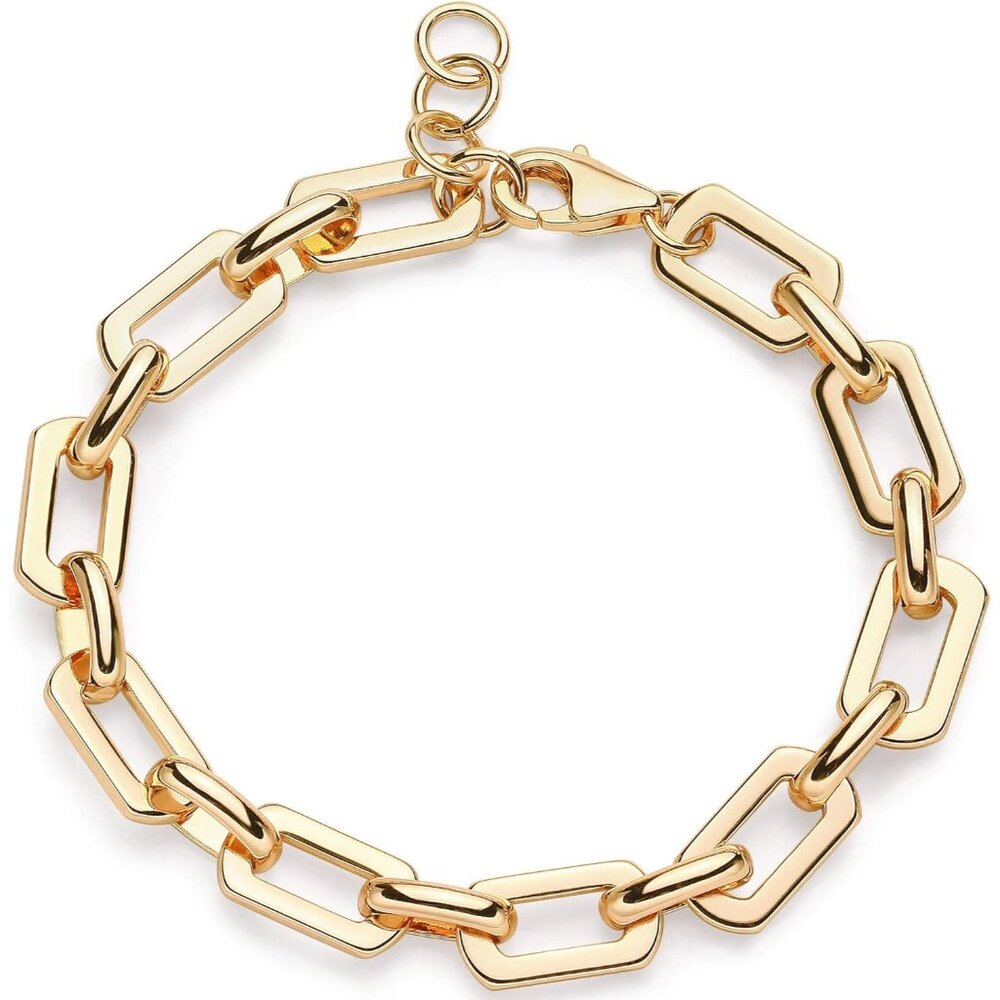 Gold Beaded Bracelets,18K Gold Plated Handmade Cute Satellite Diamond Cut Oval